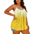 thumbnail image 2 of UVEASISHA Women Summer Tank Tops Plus Size Ombre Gradient Sleeveless Cami Shirts Flowy Casual Blouses Yellow 3XL, 2 of 8