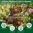 thumbnail image 4 of Solar Highland Cow Garden Outdoor Statue Cow Figurines Sculpture with LED Light Farmhouse Decor Patio Balcony Yard for Pasture & Farm Theme Mother's Day Housewarming Gift, 4 of 8