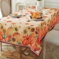 thumbnail image 2 of SASTYBALE Fall Pumpkin Sunflower Tablecloth, 60"x140" Rectangle Polyester - Spillproof for Thanksgiving Harvest, 2 of 7
