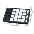 thumbnail image 6 of Black ABS Beat Keyboard Machine with 16 Rgb Pads 8 Rotary Knobs for Music Making, 6 of 7