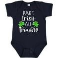 thumbnail image 3 of Inktastic Part Irish All Trouble St. Patrick's Day with Green Clovers Boys or Girls Baby Bodysuit, 3 of 5