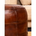 thumbnail image 4 of BBH Homes Handmade Cogc Round Shaped Leather Pouf Ottomans BBBACPF0039, 4 of 5