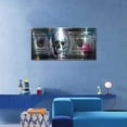 thumbnail image 2 of HFDF Office Decor Wall Art Canvas Dollar Skull Modern Art Canvas Poster Prts Creative Money 100 Picture Wall Decor Patg Artwork for Home Walls for Livg Room Bedroom Ready to Hang- 24x20inch Framed, 2 of 6