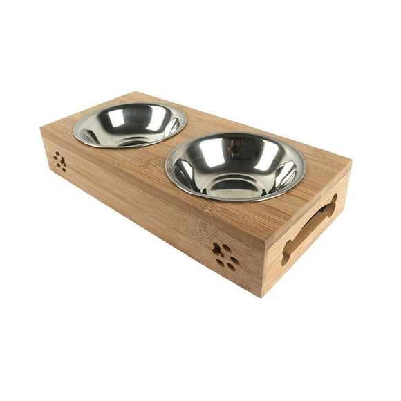 Dog and Cat Bowl, Small Puppy Bowl, Dog Bowl, Double Dog Bowl, Raised Cat Bowl, Dog Bowl Mat