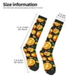 thumbnail image 5 of Fotbe Tangerine print Women's Men's Novelty Crew Socks Cotton Socks Knee High Socks for Walking,Running,Nurses,Pregnancy, 5 of 9