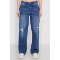 thumbnail image 4 of Womens WAX Whiskered Ombre Distressed Jeans, 4 of 5