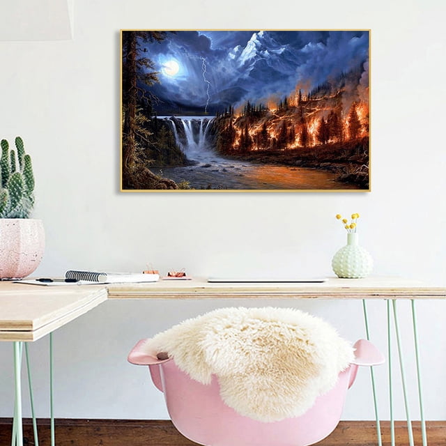 Cuadros Decorativos Cuadro sin marco de paisaje de 40x50cm, pintura al óleo por números, decoración del hogar pintada a mano Ndcxsfigh Nuevos Originales