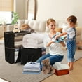 thumbnail image 2 of Nefoso Clothes Storage Bags, 4Pcs Closet Storage Organizers, 90L Large Capacity Blanket Storage Bags for Clothes with Reinforced Handle and Clear Window, Black, 2 of 8
