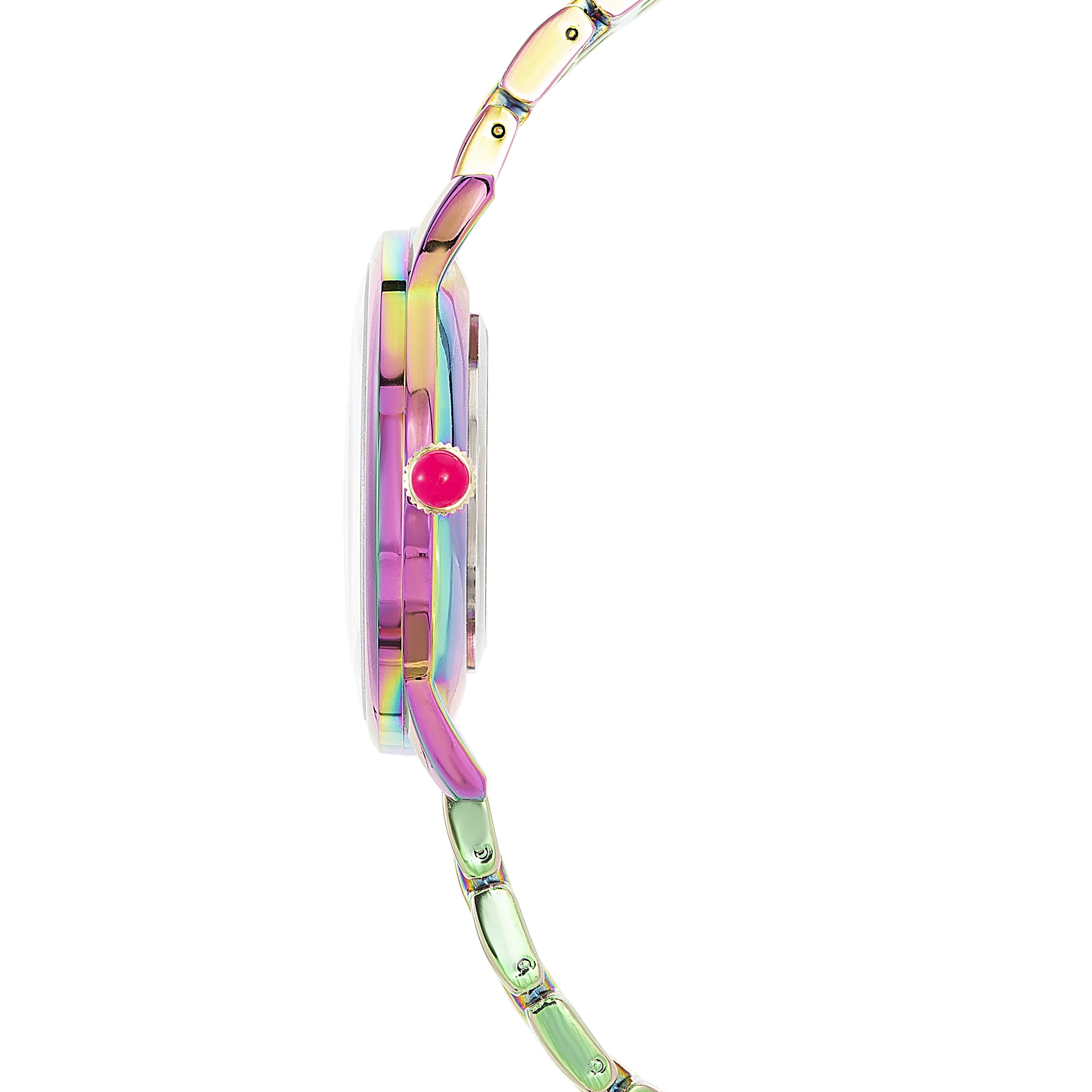 Luv Betsey Women's All Over Gradient Pink and Blue Printed Case, Dial and Band Watch