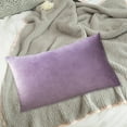 thumbnail image 5 of Leodye 1 Pack Rectangle Velvet Throw Pillow Cover Colour Waist Pillow Cushion, Soft Cozy Solid Decorative Luxury Cushion Cases for Couch Sofa Bed -11.81×19.68inch, 5 of 6