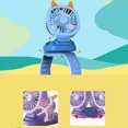 thumbnail image 3 of Klonfd Mini Lightable Watch Fan With Comfortable Wrist Strap LED Light Cat Ear Watch Fans Portable USB Rechargeable Fans Cute Mini Fan Soft Strong Wind For Outdoor Su, 3 of 5