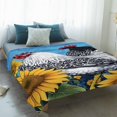 thumbnail image 4 of Sunflower Rooster Blanket Soft Cozy Warm Throw Blanket for Couch, Plush Fuzzy Flannel Fleece Blankets for Sofa, Yellow Summer Flower Vintage Bed Blankets Lightweight Gifts for Women, 30"x40", 4 of 9