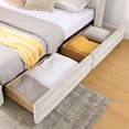 thumbnail image 6 of Harper & Bright Designs Queen Size Upholstered Floor Bed with Storage Drawers, Chenille Platform Bed Frame with Headboard and Solid Bed Frame for Bedroom, Beige, 6 of 12