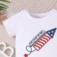 thumbnail image 5 of KPOPLK Baby Boy Bodysuit Infant Onesie Jumpsuit Short Sleeve Shirts Summer Clothes Outfits Romper Size 12-18 Months,Red, 5 of 5