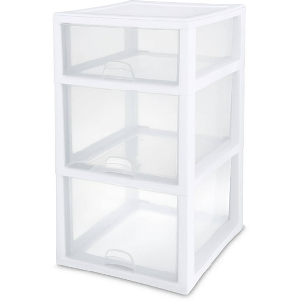 Sterilite 3 Drawer Unit, White (available In Case Of 2 Or Single Unit 