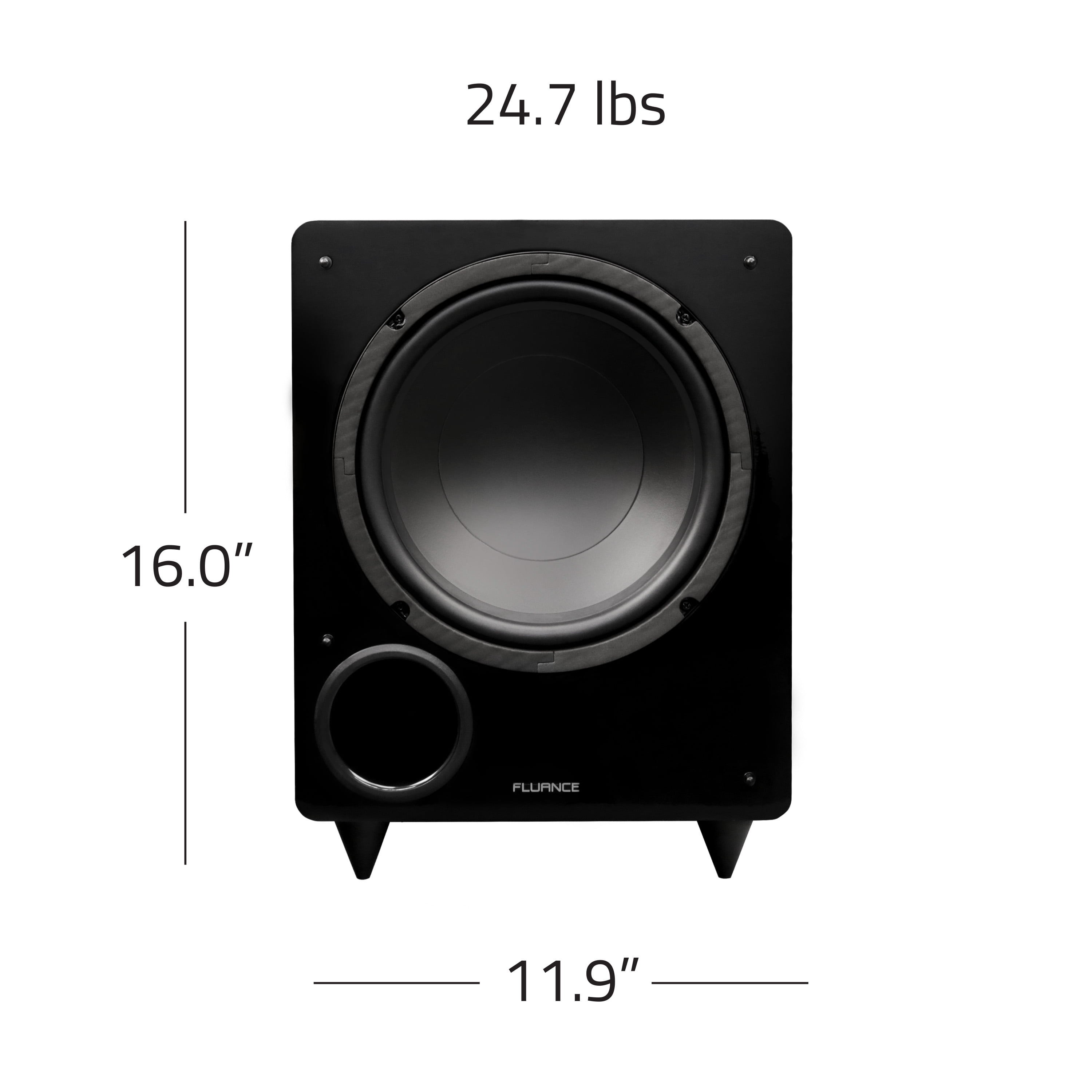 Fluance DB10 10 inch Low Frequency Ported Front Firing Powered