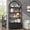 Black, variant on Semoic Arched Bookshelf with Drawers, 71" Tall Bookcase with Sturdy Metal Frame, Freestanding Display Shelving Unit, Geometric Book Shelf for Lving Room, Home Office, Black