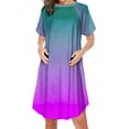 thumbnail image 2 of Sentmoon Robes de Grossesse pour Femmes Col Rond Coupe Régulière Extensible Grande Taille Robe Maxi avec Imprimé Manches Courtes Été Sortie avec Fermeture Éclair Robes Bohèmes pour Femmes 2026 Stylées m, 2 of 3