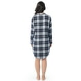 thumbnail image 3 of Fruit of the Loom Women's Beyond Soft Long Sleeve Button Down Flannel Sleepshirt, Sizes S-4X, 3 of 9