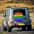 thumbnail image 2 of Rv Spare Tire Cover 15 inch - Colorful Glitter Rainbow Tire Covers for Trailers, Adjustable Camper Spare Tire Cover, 2 of 7
