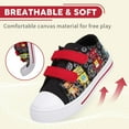 thumbnail image 5 of Toddler Sneakers for Boys Low Top Canvas Shoes Kids Casual Adjustable Straps Walking Shoes, Robot, Size 12, 5 of 8