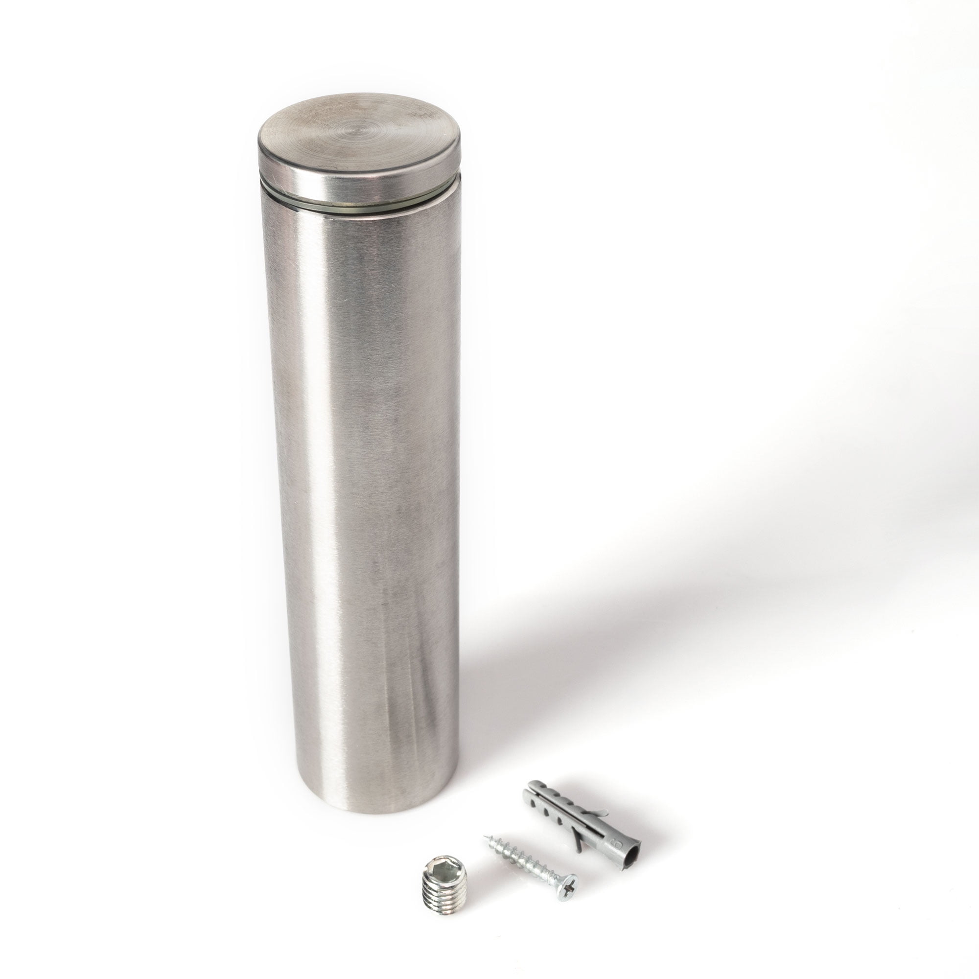 Stainless Steel Standoff 1 1 2 Inch Diameter X 6 Inch Barrel Length Brushed Finish For Pvc Glass And Acrylic Sign Stand Off Wall Anchors And Screws 4 Piece Pack For Heavy Signs Stainless Steel Standoff 1 1 2 Inch Diameter X 6 Inch Barrel Length Brushed Finish For Pvc Glass And Acrylic Sign Stand Off Wall Anchors And Screws 4 Piece Pack For Heavy Signs