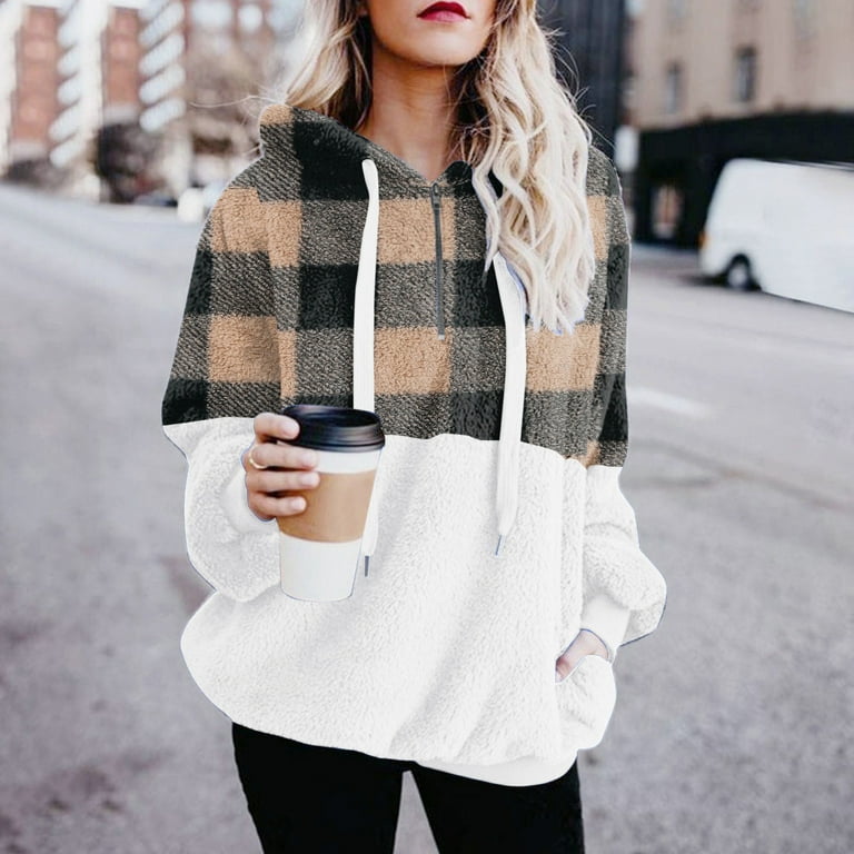 Outerwear Sherpa Pullover Outfits Gakvbuo Sweaters For Women