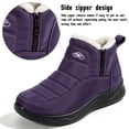 thumbnail image 4 of Qaltryn Ankle Snow Boots for Women Men Faux Fur Lined Side Zipper Non‑Slip Water‑Resistant Lightweight Short Winter Boots for Outdoor Snow Daily Wear, 4 of 9