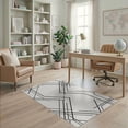 thumbnail image 2 of ODIKA Alfombras Understated Abstract Composition Monochrome Para Habitacion for Dorm Room, Small Living Apartment, Stain Resistant Low Profile, 2 of 7
