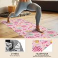thumbnail image 4 of 74x26 Inch Yoga Towel, Sweat Absorbent Non-Slip Mat for Hot Yoga, Pilates & Fitness,Rainbow Lollipop Wrapped Candy Pink Bright Sweet Allover, 4 of 5