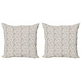 thumbnail image 1 of Ambesonne Floral Throw Pillow Cover 2 Pack, Freesia Flower Print, 18", Pale Ceil Blue White, 1 of 2