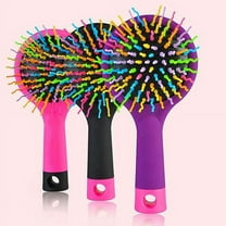 Detangling Hair Brush Rainbow Volume S Brush Multi Color with Mirror 2 Pack