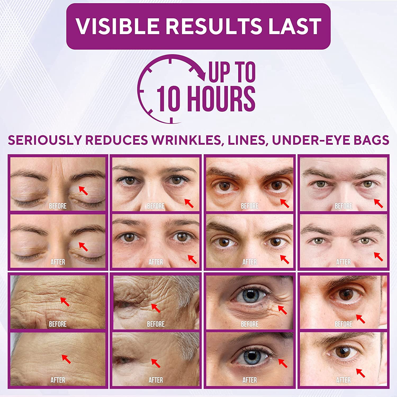 Instant Tightening Cream Helps Reduce the Appearance of Eye Puffiness & Eye Bags, Wrinkles & Fine Lines for 8 hours (12ml)