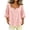 Pink, variant on Edvintorg Plus Size Womens Tops Plaid Square Neck Casual Pullover Shirt Lightweight 3/4 Sleeve Loose Blouse with Button Clothes Women Orange XXXL