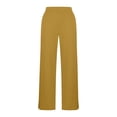 thumbnail image 3 of Yievot Women's Yoga Pants Elastic Waist Flare Leg Pants wiht Pockets Side Slit Stretch Loose Casual Trousers, 3 of 4