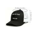 thumbnail image 3 of Gorra trucker unisex ajustable de malla trasera con bordado, sombrero casual para el sol, poliéster ligero, multicolor, talla única para la mayoría., 3 of 6