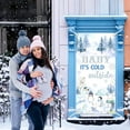 thumbnail image 4 of Arctic Animals Baby Shower Door Cover, Baby Its Cold Outside Baby Shower Decorations Arctic Animals Porch Sign Hanging Banner Blue for Boy Winter Gender Reveal Decorations, 4 of 6