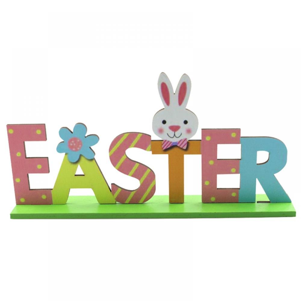 Easter Wooden Table Centerpieces Decorations Happy Table