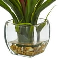 thumbnail image 2 of Nearly Natural Red Bromeliad with Vase Centerpiece, 2 of 6