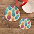 thumbnail image 2 of Pineapple 2 Pack Pot Holders Trivets, Heat Resistant Hot Pads for Kitchen Table Decoration Trivets for Hot Dishes/Pot/Bowl/Teapot/Hot Pot Holders, 7" + 9.45", 2 of 7