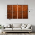 thumbnail image 2 of Farmhouse 8 Pack Art Acoustic Panels Sound Absorbing Grunge rusty orange brown metal steel stone texture panorama Decorative Soundproof Wall Panels Self Adhesive for Nursery Game Room Bedroom 48"x32", 2 of 7