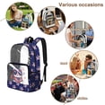 thumbnail image 4 of FKELYI USA Flag Cat Print 17 Inch Clear Backpack for Kids Schoolbag Large Capacity Bookbag Transprent Backpacks for Teens Student Casual Daypack, 4 of 7