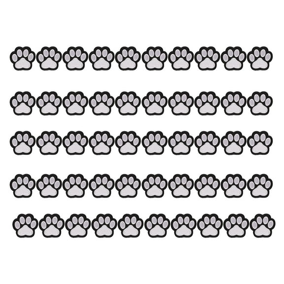 10/50 Pcs Paws Embroidered Patches Iron on Patches Small Repair Patches Dog Paws Sewing Patches for Clothes Bag