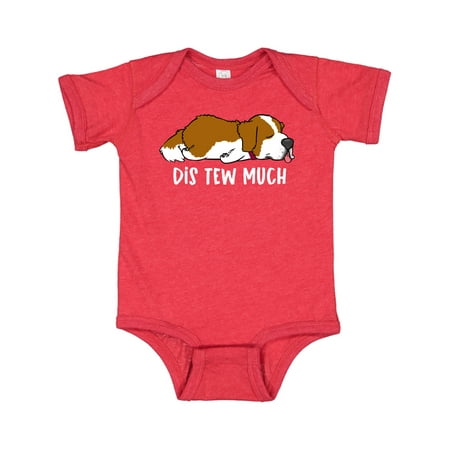

Inktastic Napping Dis Tew Much St. Bernard Gift Baby Boy or Baby Girl Bodysuit
