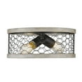 thumbnail image 2 of Wry Lighting Bailey 2-light Flush Mount in Matte Black, 2 of 2