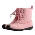 thumbnail image 4 of AXXD Ladies Pink Rain Boots Mid-tube Fashion Non-slip Plastic Medium Width Surface Lacing Rain For Women Clearance Size 36(US:5.5), 4 of 4