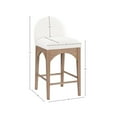 thumbnail image 3 of Meridian Furniture Waldorf Cream Boucle Fabric Stool, 3 of 8
