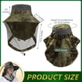 thumbnail image 2 of KANCOKIT Mosquito Head Net Hat with Neck Flap, UPF 50+ Wide Brim Sun Hat with Netting for Bugs, Fishing Hiking Camping Safari Hat for Men Women, Camouflage Green, 2 of 8