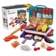 thumbnail image 2 of Pink magnetic tiles Children's Barbecue Rack Toy Kitchen Cooking Realistic Spray Light Sound Color Changing Game Food Set, 2 of 2