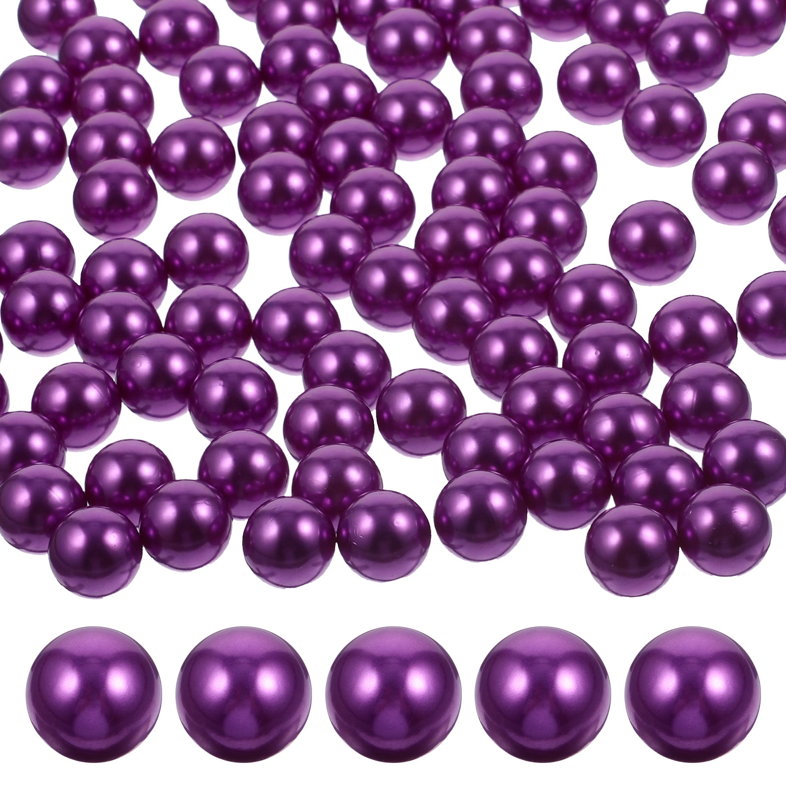 BESTONZON 100pcs Non Hole Round Imitation Pearl Vase Fillers Flower